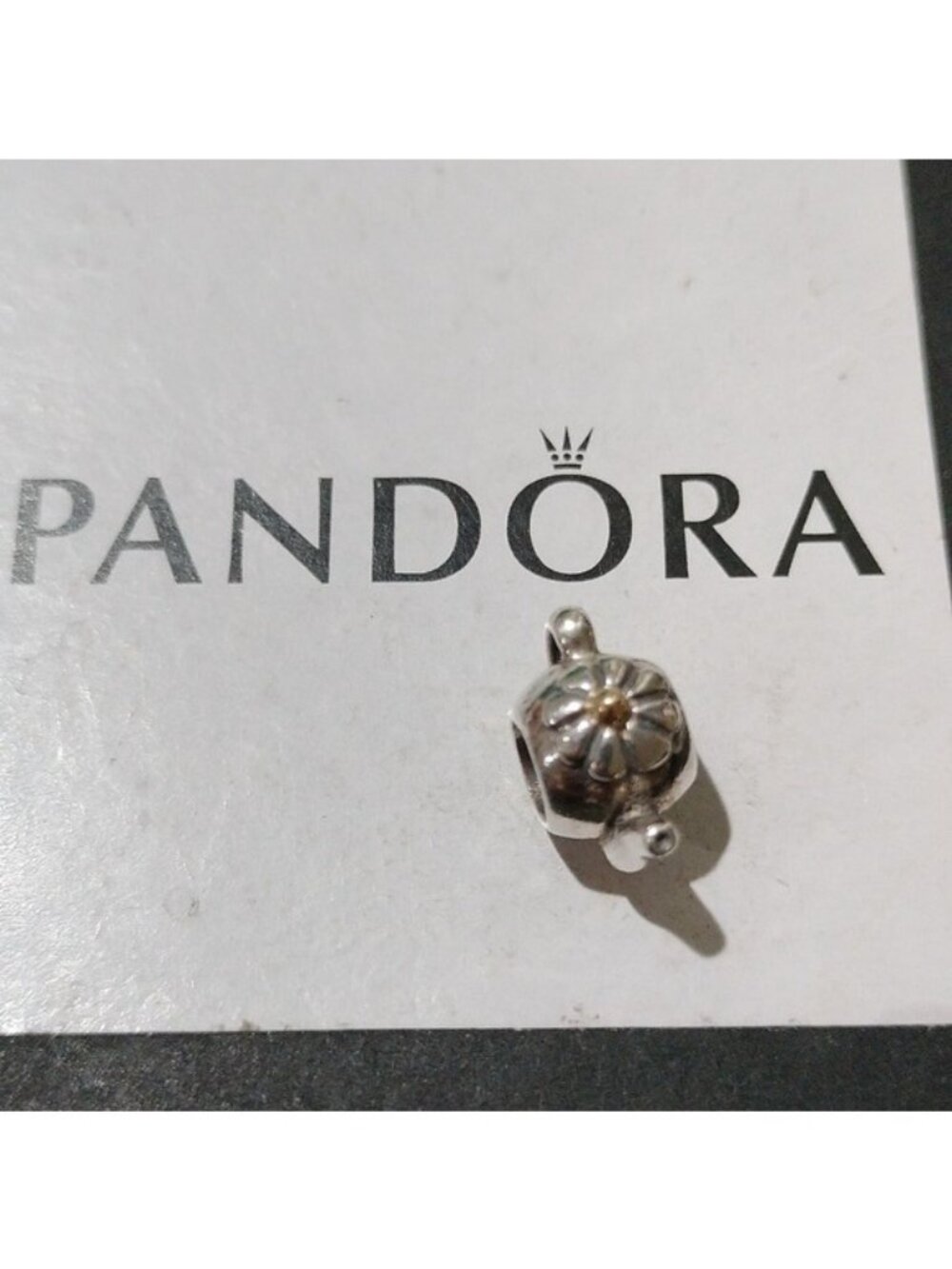 Pandora Teapot Charm Sterling Silver w/14k gold accent 790250 - Picture 4 of 6